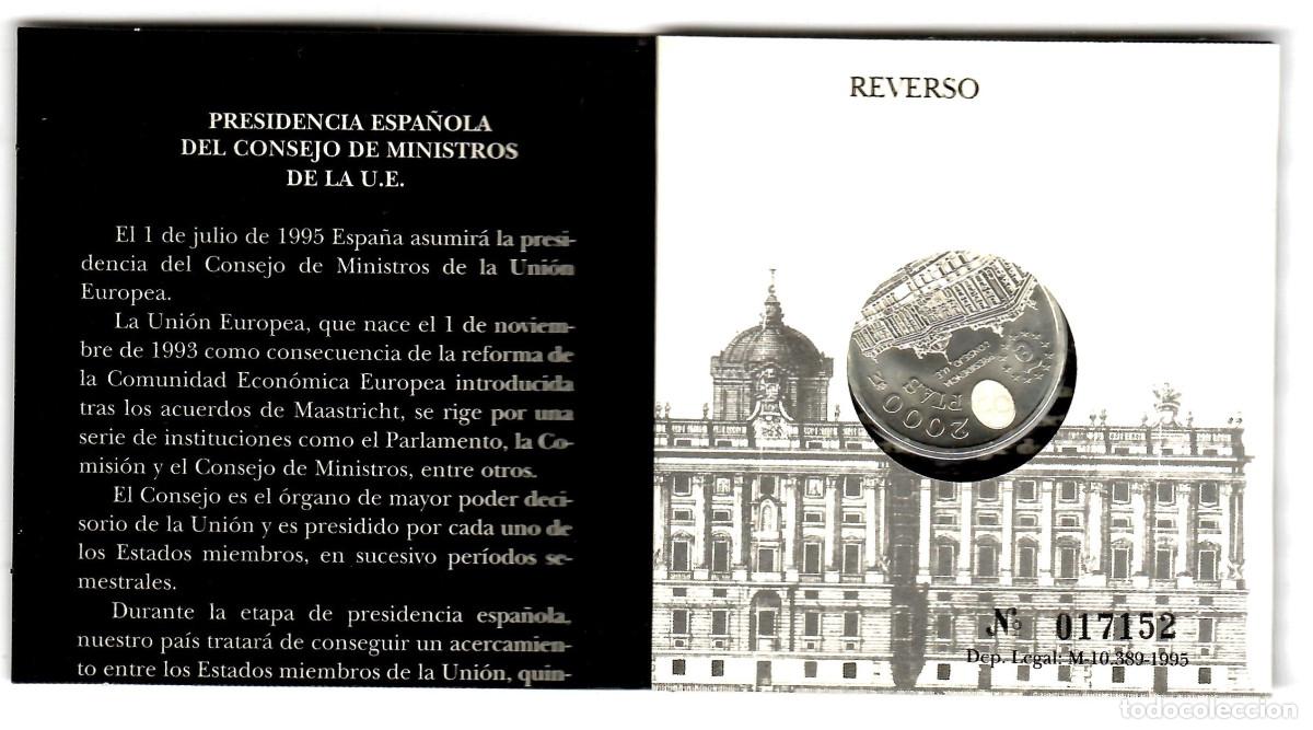 Monedas FNMT: CARTERA MONEDA 2000 PTS 1995 PLATA - Foto 3