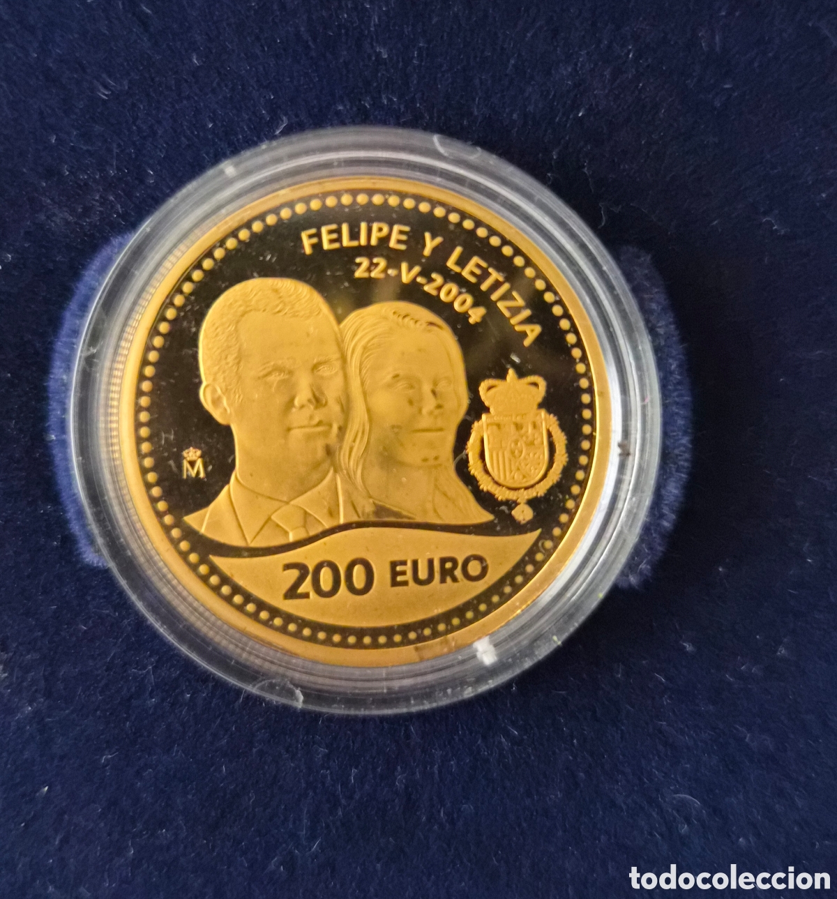Monedas FNMT: 200 euros 2004 boda felipe y letizia &ndash; oro 999 &ndash; 13,5 g &ndash; proof &ndash; certificado FNMT