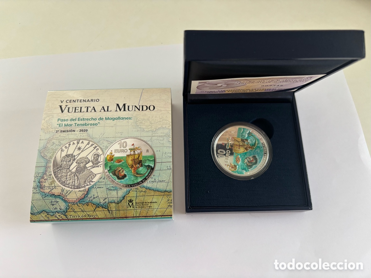 Monedas FNMT: ESPA&Ntilde;A * 10 EURO 2020 * V CENTENARIO VUELTA AL MUNDO * PLATA