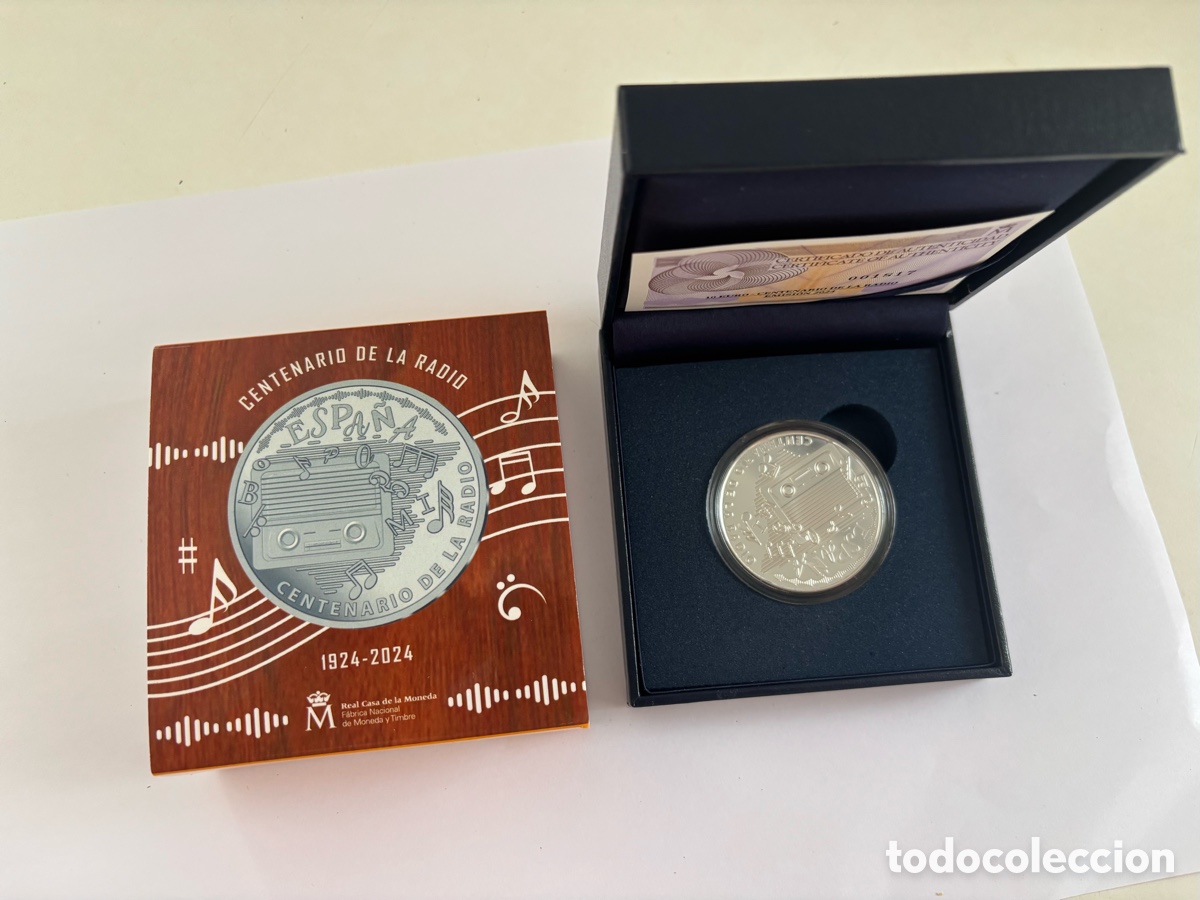 Monedas FNMT: ESPA&Ntilde;A * 10 EURO 2024 * CENTENARIO DE LA RADIO * PLATA