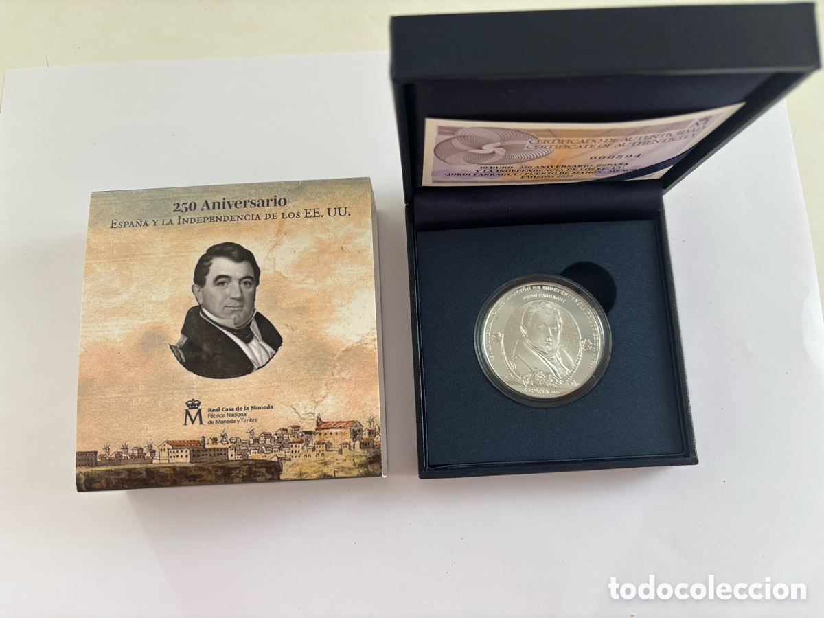 Monedas FNMT: ESPA&Ntilde;A * 10 EURO 2025 * 250 ANIVERSARIO EE.UU * PLATA