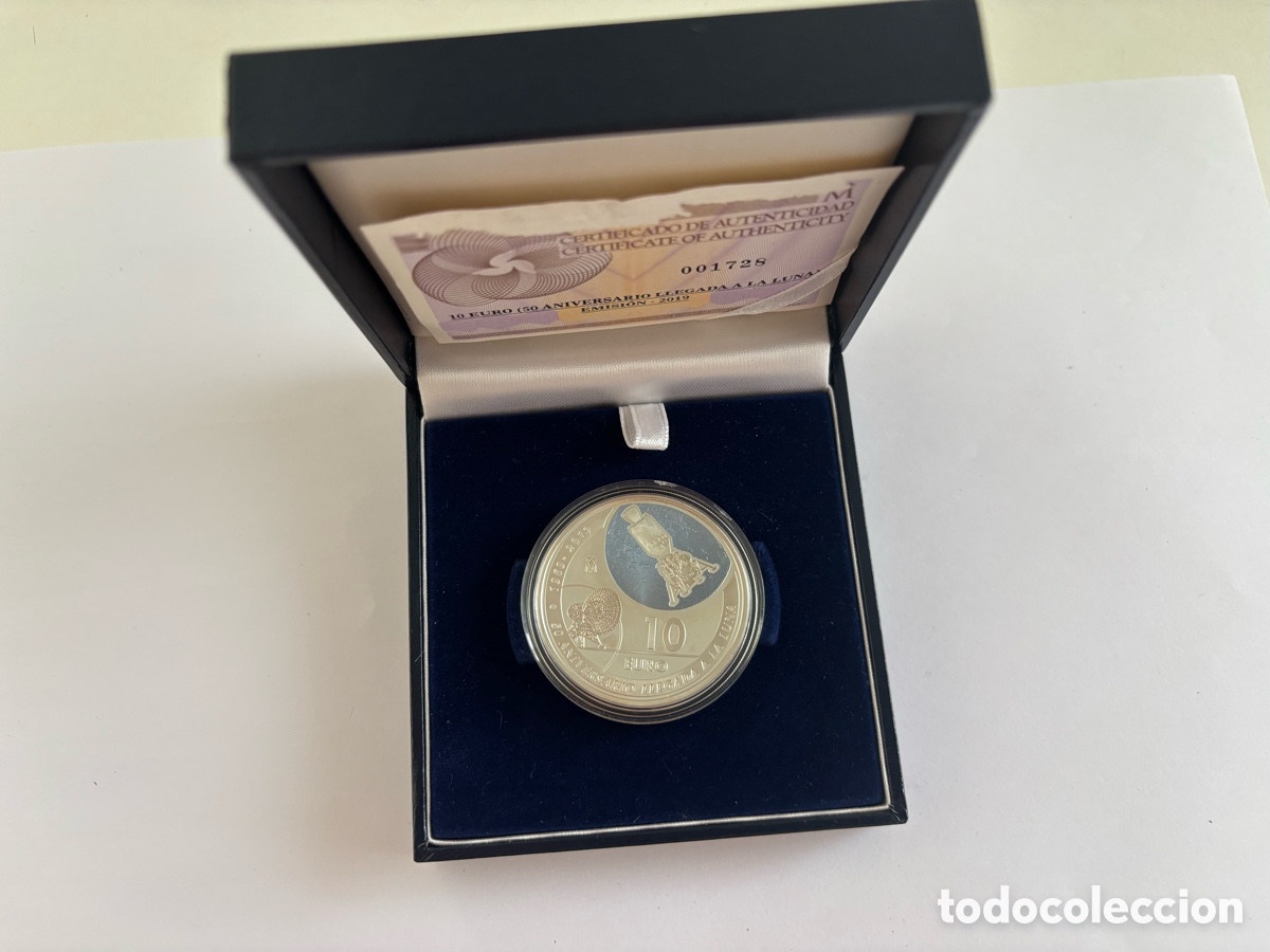 Monedas FNMT: ESPA&Ntilde;A * 10 EURO 2019 * 50 ANIVERSARIO.LLEGADA A LA LUNA * PLATA