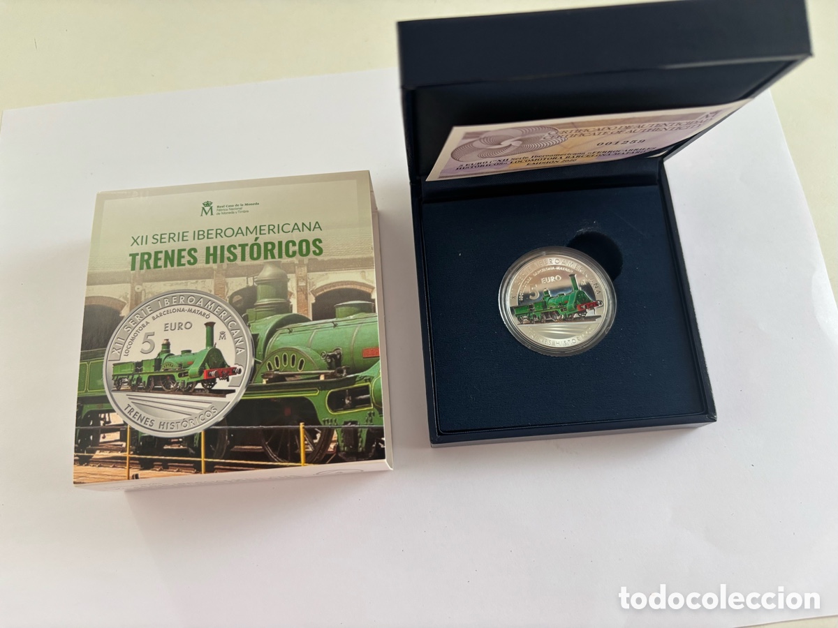 Monedas FNMT: ESPA&Ntilde;A * 5 EURO 2020 * TRENES HIST&Oacute;RICOS * PLATA