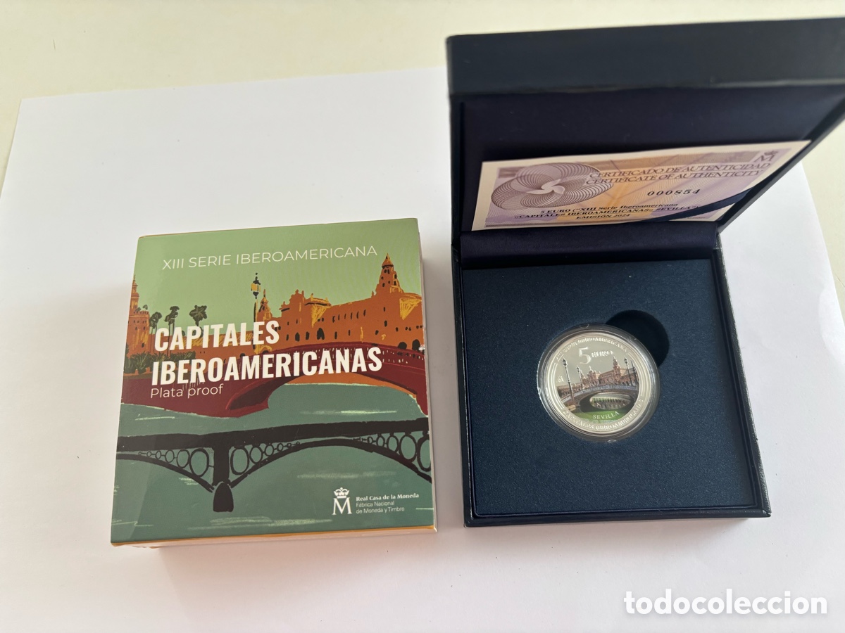 Monedas FNMT: ESPA&Ntilde;A * 5 EURO 2024 * CAPITALES IBEROAMERICANAS SEVILLA * PLATA