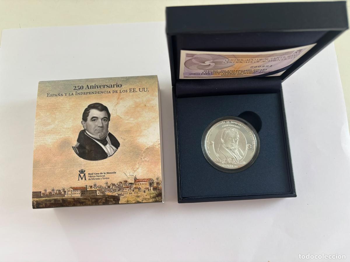 FNMT Coins: ESPA&Ntilde;A * 10 EURO 2025 * 250 ANIVERSARIO EE.UU JORDI FARRAGUT * PLATA
