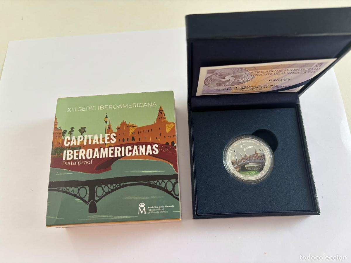 Monedas FNMT: ESPA&Ntilde;A * 5 EURO 2024 * CAPITALES IBEROAMERICANAS SEVILLA * PLATA