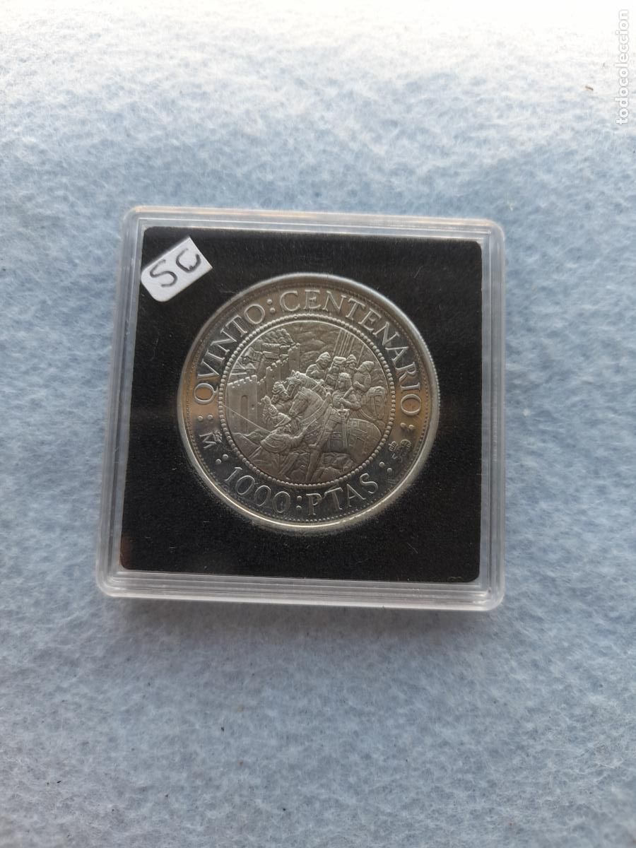 FNMT Coins: Juan Carlos I. 1000 Pesetas. 5&ordm; Centenario Descubrimiento Am&eacute;rica. A&ntilde;o 1989. Plata