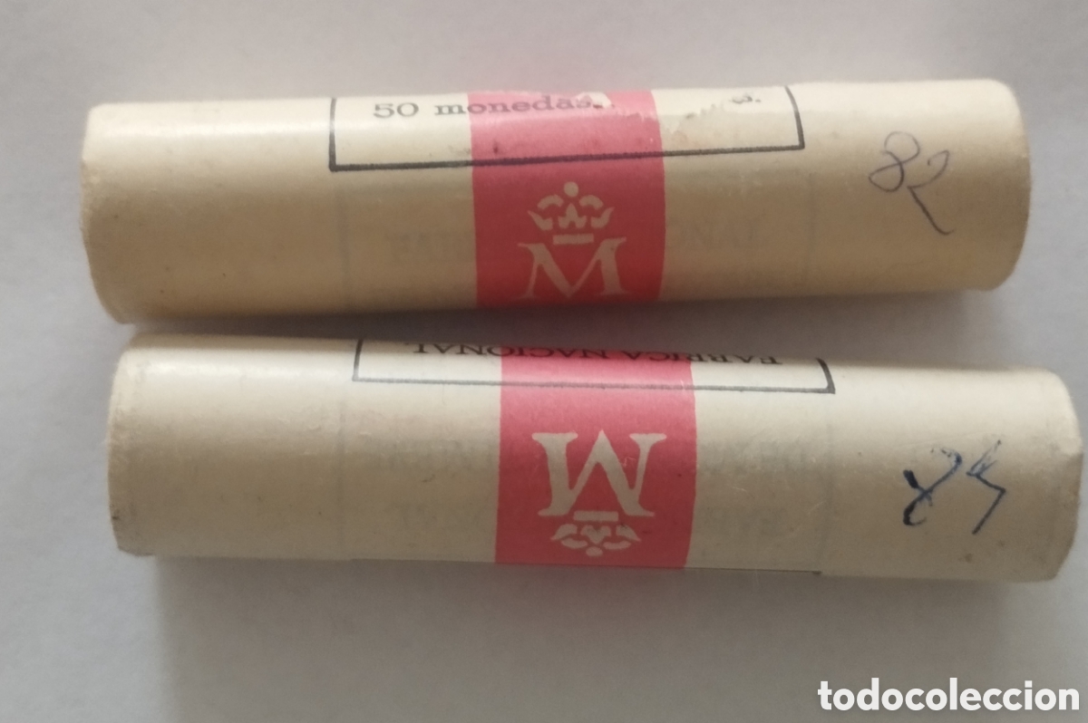 Monete FNMT: LOS DOS CARTUCHOS FNMT DE LA DOS PESETAS DE JUAN CARLOS I 1982 Y 1984