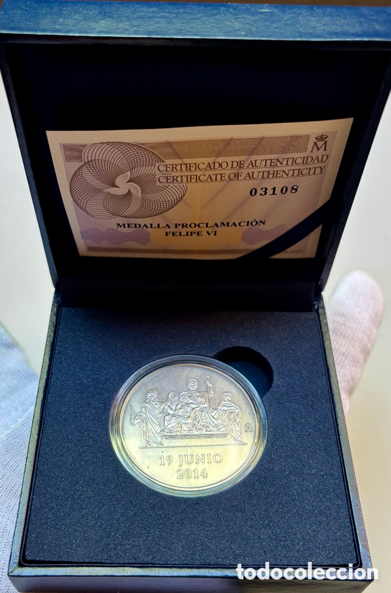 Monnaies FNMT: Estuche Medalla PLATA Proclamaci&oacute;n FELIPE IV 2014