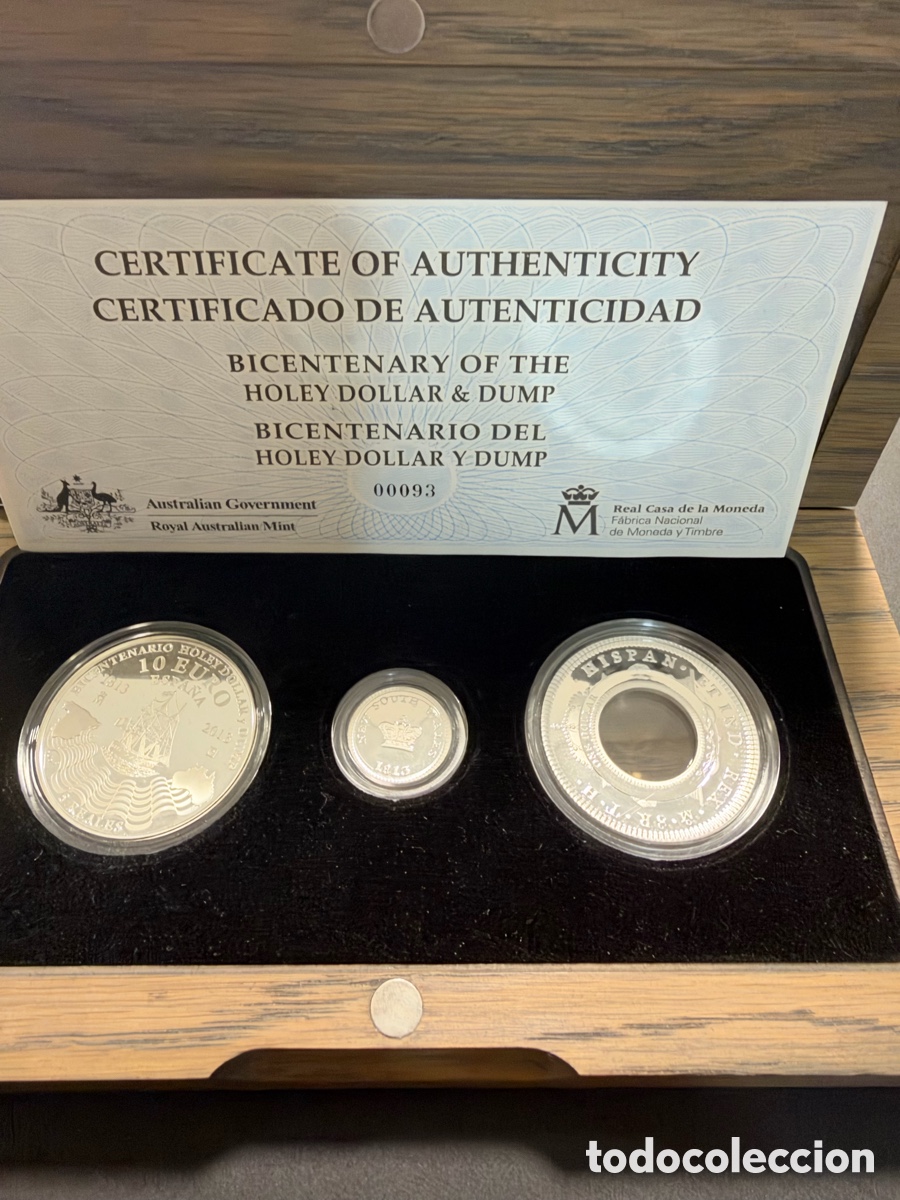 Monedas FNMT: Holey dollar y Dump estuche 2013 bicentenario - Foto 3