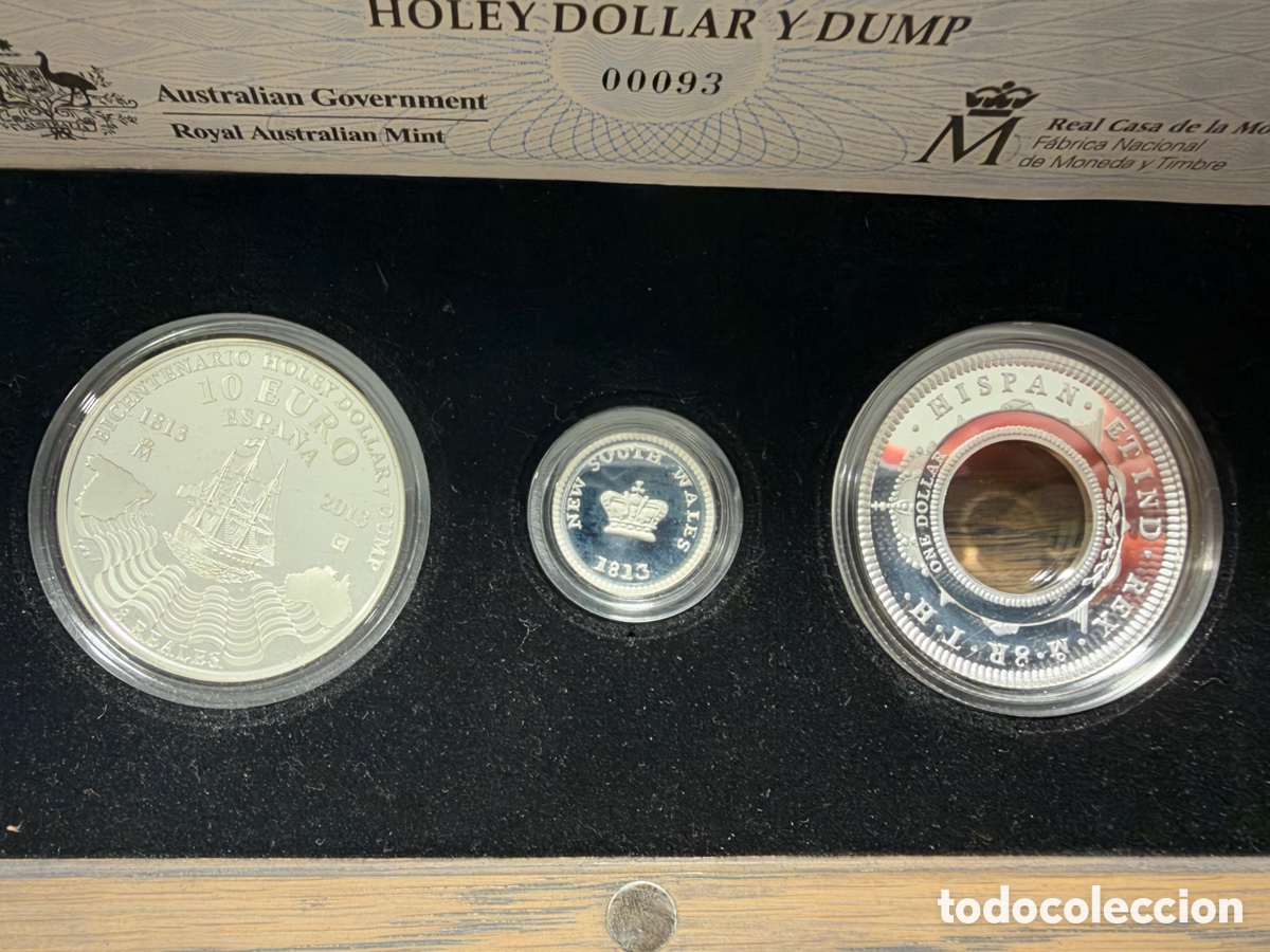 Monedas FNMT: Holey dollar y Dump estuche 2013 bicentenario - Foto 4