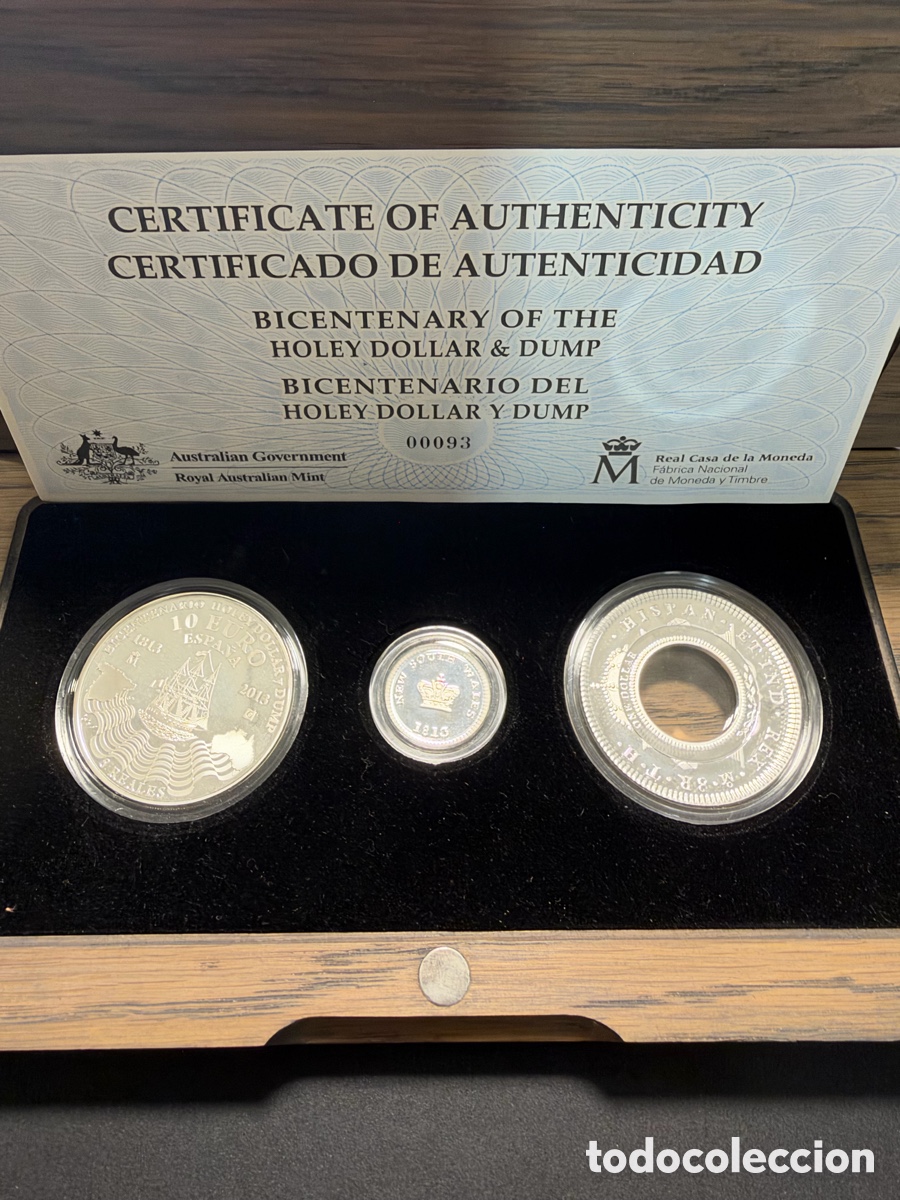 Monedas FNMT: Holey dollar y Dump estuche 2013 bicentenario - Foto 5