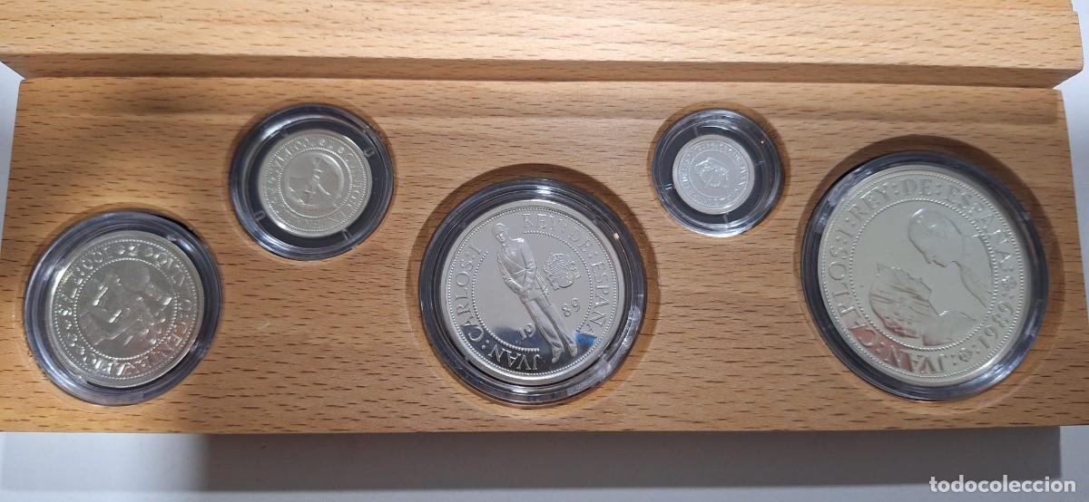 Monedas FNMT: 1989 - Estuche PESETAS FDC Brillo - V Centenario Serie I - ESPA&Ntilde;A