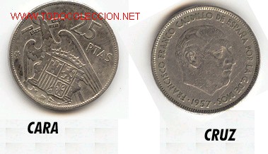 Monedas Franco: Moneda 25 pesetas a&ntilde;o 1957 - Foto 1