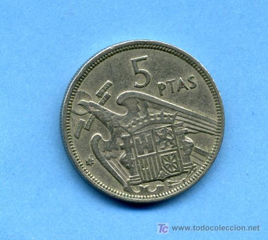 Monedas Franco: 5 ptas. 1957*58 - Foto 2