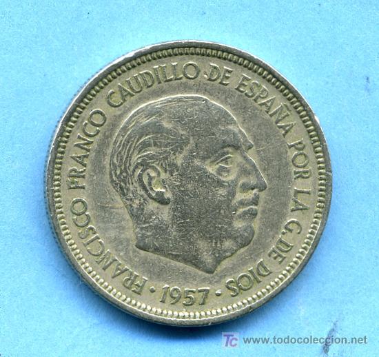 Monedas Franco: 5 ptas. 1957*65 - Foto 1