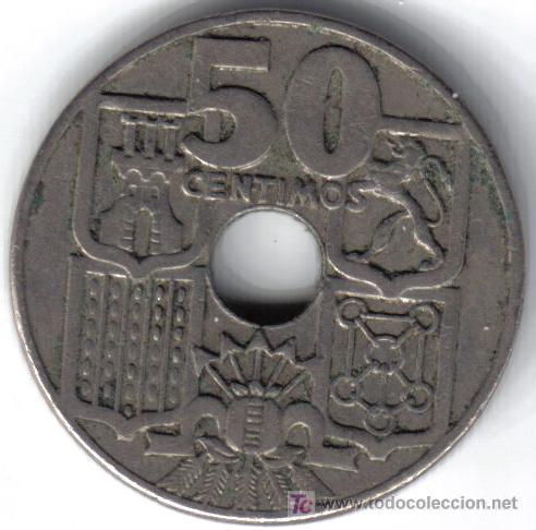 Monedas Franco: ESPA&Ntilde;A 50 CENTIMOS 1949 * 19-6- - Foto 2