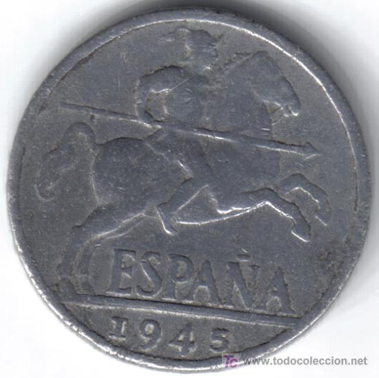 Monedas Franco: ESPA&Ntilde;A 10 CENTIMOS 1945 - Foto 1