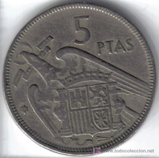 Monedas Franco: ESPA&Ntilde;A 5 PESETAS 1957 * 62 - Foto 2