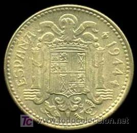 Monedas Franco: 1 PESETA 1944 S/C - Foto 2