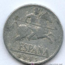 Monedas Franco: 10 CENTIMOS DE 1945...MONEDA DEL ESTADO ESPAÑOL. EMITIDA POR FRANCISCO FRANCO. Lote 6975126