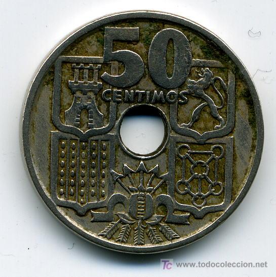 Monedas Franco: MONEDA DE 50 CENTIMOS 1949 *56 - Foto 2