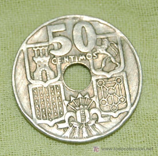 Monedas Franco: MONEDA DE 5O CENTIMOS 1949 - Foto 2