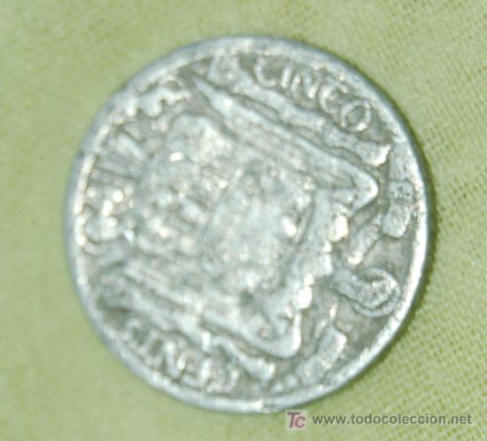 Monedas Franco: MONEDA DE 5 CENTIMOS 1940 - Foto 2