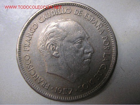 Monedas Franco: 25 PESETAS 1957 *70  SC-        CON PLUS - Foto 1