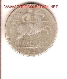 Monedas Franco: Moneda de 10 c&eacute;ntimos. Espa&ntilde;a. 1945. - Foto 1