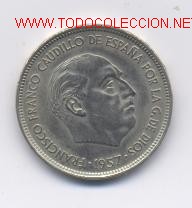 Monedas Franco: 343- 25 PESETAS- 1957*71 - Foto 1