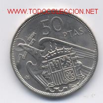 Monedas Franco: 348-  50 PESETAS- 1957*71 - Foto 2