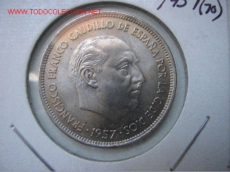 Monedas Franco: 25 PESETAS 1957 *70       SIN CIRCULAR   CON PLUS - Foto 1
