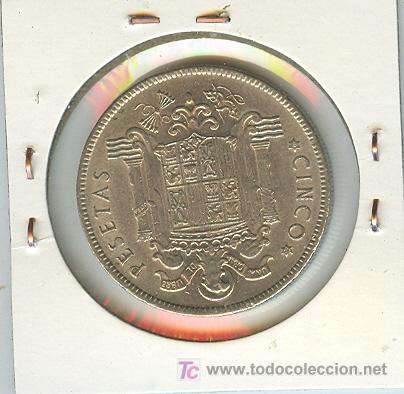 Monedas Franco: MONEDA DE 5 PESETAS. 1949.* 50 S/C - Foto 2