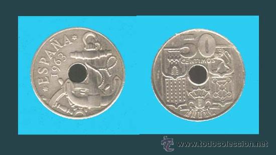 Monedas Franco: 50 Centimos 1963 - *64 - Foto 1