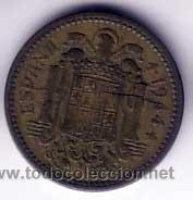 Monedas Franco: 1 peseta 1944 - Foto 2