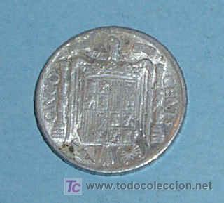 Monedas Franco: ESPA&Ntilde;A 5 CENTIMOS 1945 - Foto 2