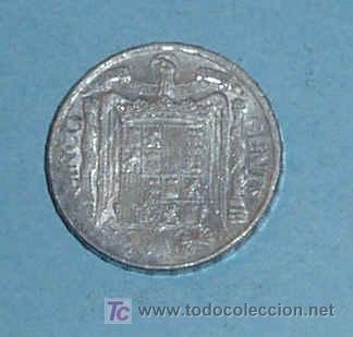 Monedas Franco: ESPA&Ntilde;A 5 CENTIMOS 1945 - Foto 2