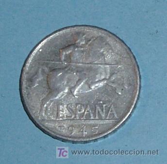 Monedas Franco: ESPA&Ntilde;A 10 CENTIMOS 1945 - Foto 1