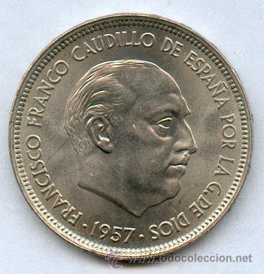Monedas Franco: 50 PTAS 1957*71 CON BRILLO ORIGINAL. - Foto 1