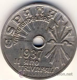 Monedas Franco: 25 CENTIMOS 1937 EBC+ - Foto 1