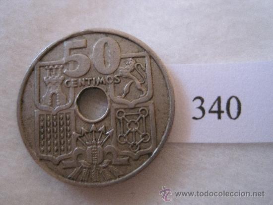 Monedas Franco: Espa&ntilde;a 50 centimos1949-54  MBC - Foto 2