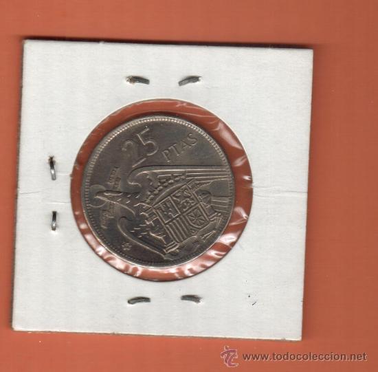 Monedas Franco: MUY BONITA PIEZA DE 25 PESETAS 1957 ESTRELLA 70 MAS BONITA AL NATURAL - Foto 2 - 27349394