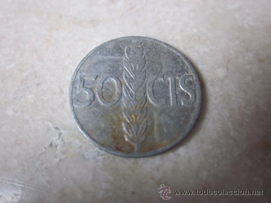 Monedas Franco: MONEDA 50 CENTIMOS ESPA&Ntilde;A 1956 - Foto 1