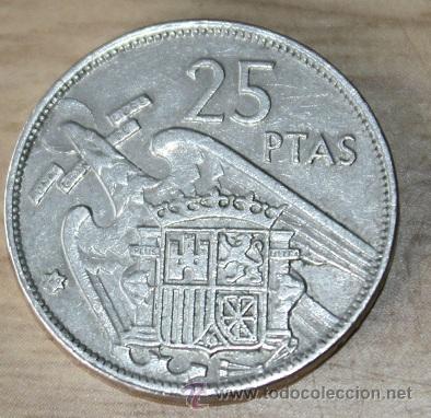 Monedas Franco: MONEDA DE 25 PTAS 1957 - Foto 2