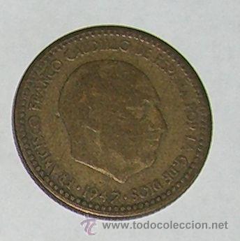 Monedas Franco: Peseta 1947 estrella 48 - Foto 1