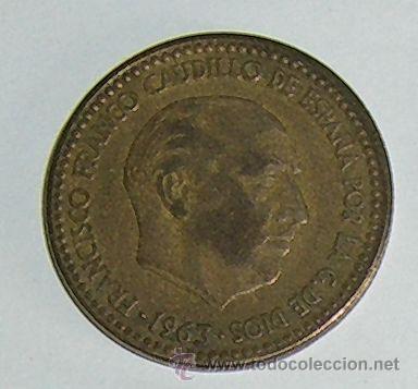 Monedas Franco: Peseta 1963 estrella 66 - Foto 1