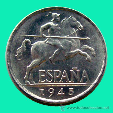 Monedas Franco: ESTADO ESPA&Ntilde;OL . 5 CENTIMOS 1945 . SIN CIRCULAR - Foto 1