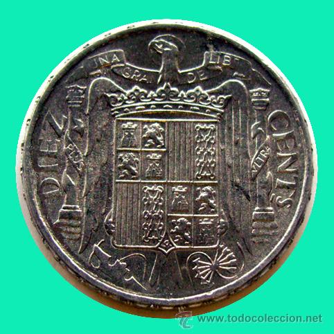 Monedas Franco: ESTADO ESPA&Ntilde;OL . 10 C&Eacute;NTIMOS 1945 . SIN CIRCULAR - Foto 2