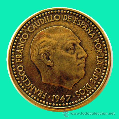 Monedas Franco: ESTADO ESPA&Ntilde;OL . 1 PESTA 1947 *49 . CALIDAD